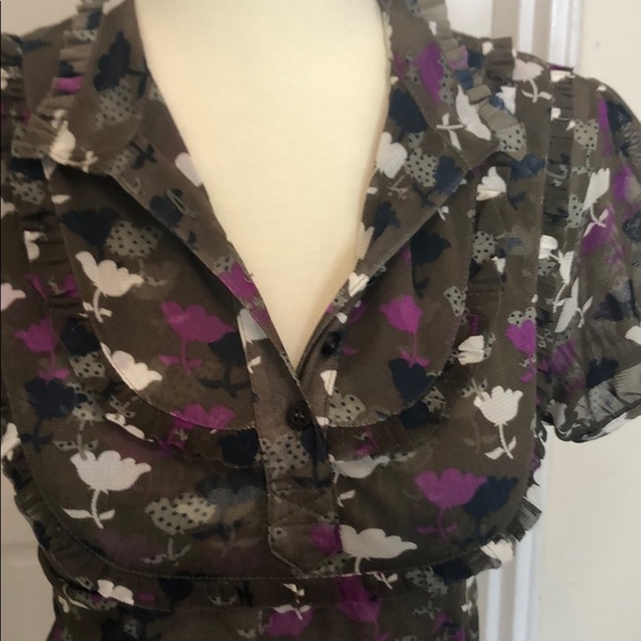 Zara Collection Floral Print Blouse Top - Picture 2 of 7